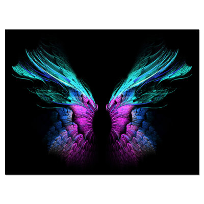 «Blue Butterfly Wings», impression sur toile tendue