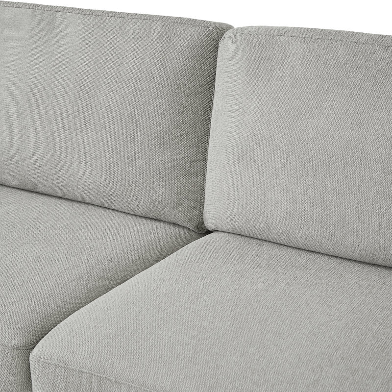 Linen Flared Arm Loveseat with Storage, Gray, 34.7" H x 72.5" W x 31.2" D