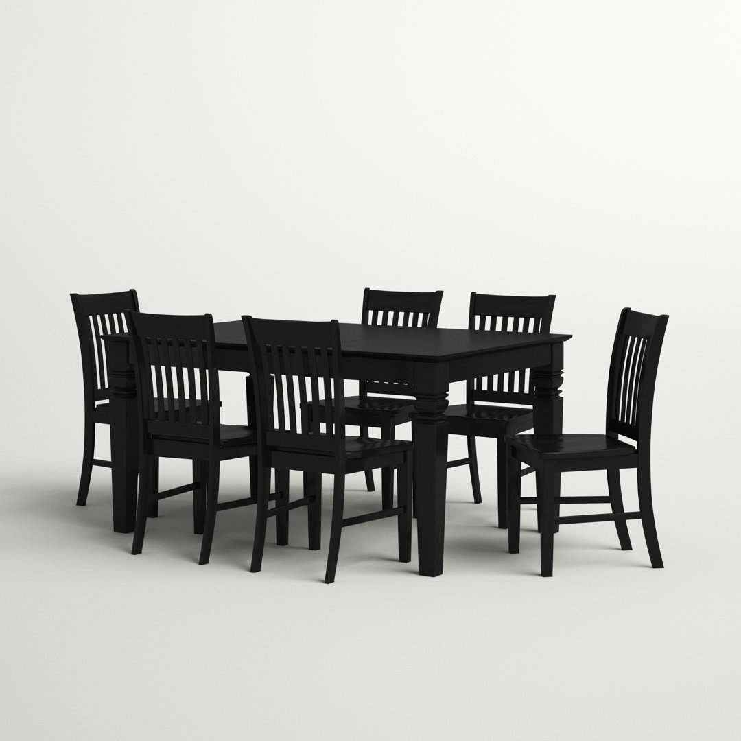 Holbeach Butterfly Leaf Rubberwood Solid Wood Dining Set Laurel Foundry Modern Farmhouse® 