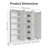 Hokku Designs Kitchen Set 3 Pantry Storage Cabinet with 15 Utility Shelves 71"L Wooden Organization Unit for Kitchen-1411766535