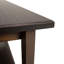 Table basse rectangulaire en bois de pin massif avec tablette de rangement - brun foncé