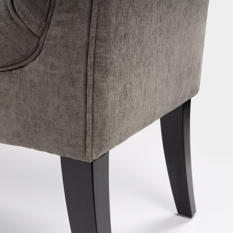 Delie Polyester Upholstered Bench, Grey
