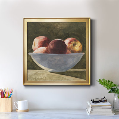 1_Bowl of Peaches II - reproduction encadrée de qualité supérieure - prête à être accrochée