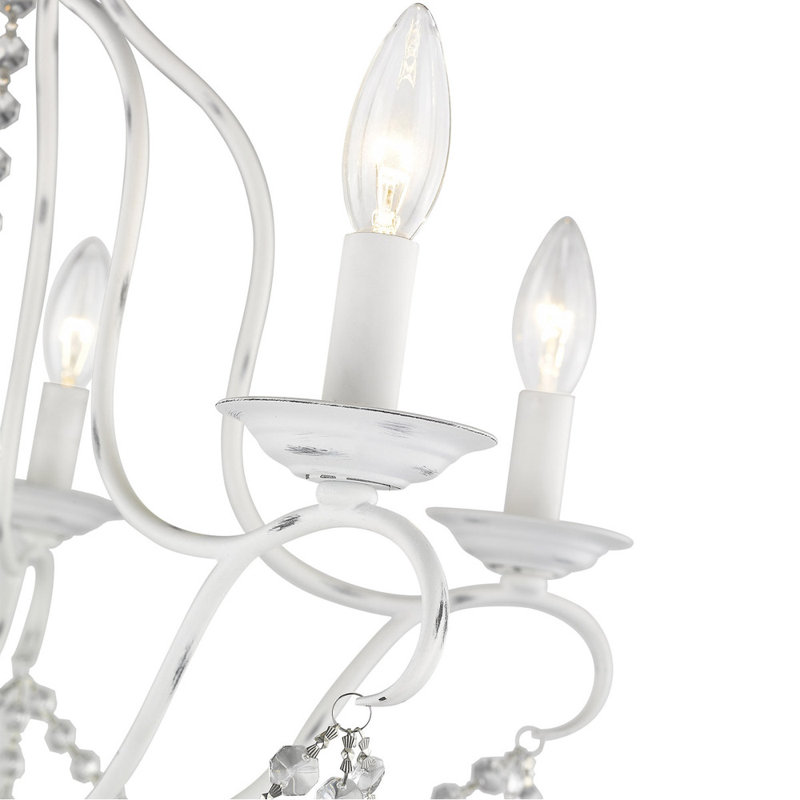 Daniesha 5 - Light Dimmable Empire Chandelier, Antique White