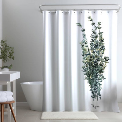 Shower Curtain GA92 – Polyester Shower Curtain, Dye Sublimation Print, 71" W × 74" L