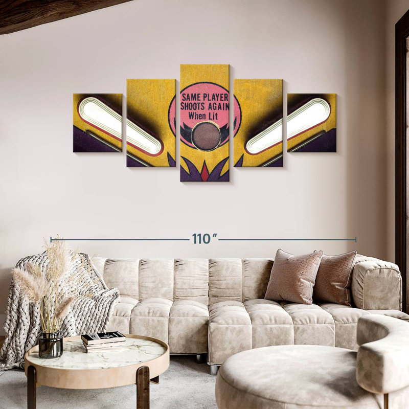 'Pinball Machine Game, 42" H x 92" W