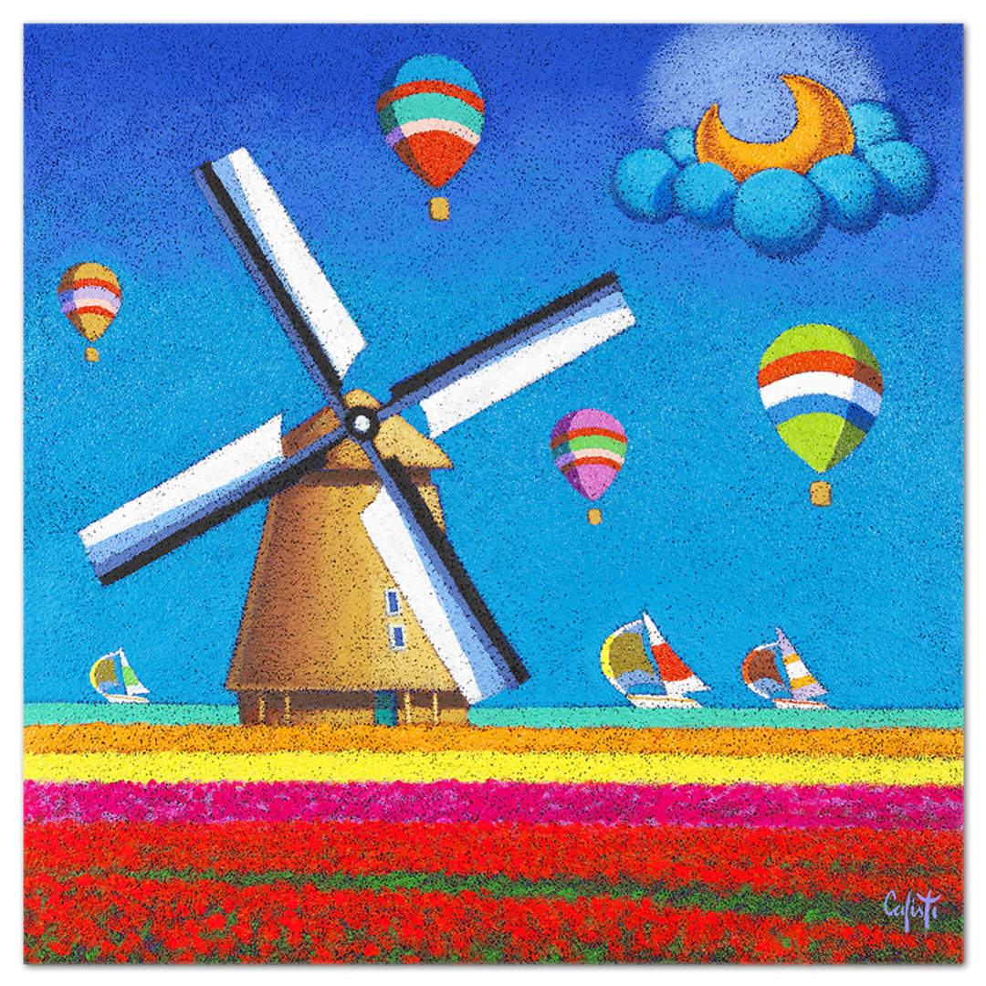 Kunstdruck Holland, Windmill von Stefano Calisti