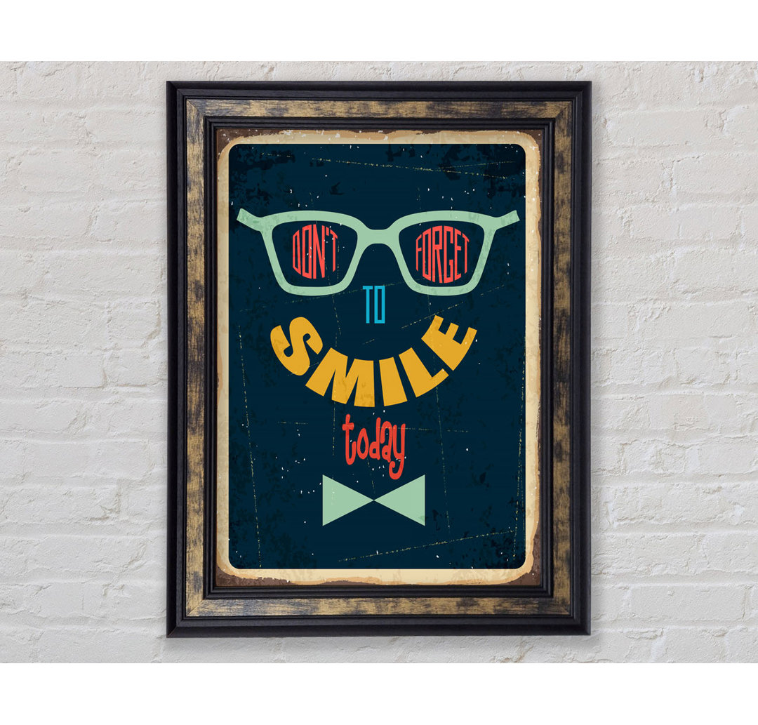 Don't Forget To Smile - Single Picture Frame Typography