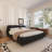 King Size Upholstered Platform Bed With Oversized Padded Backrest-1688333775-1688333777