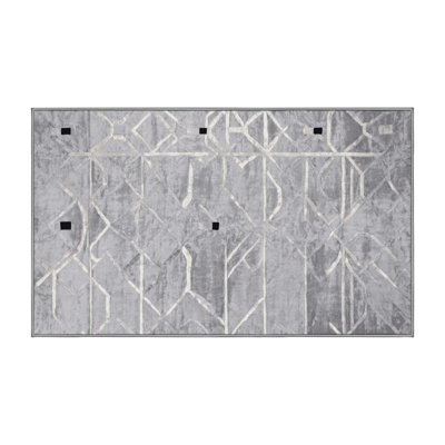 Tapis gris lavable à la machine