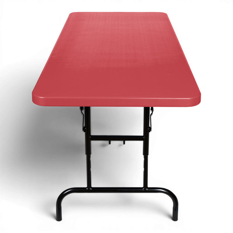 Baldwin 30x72 Height Adjustable Folding Table All American Colors , Red