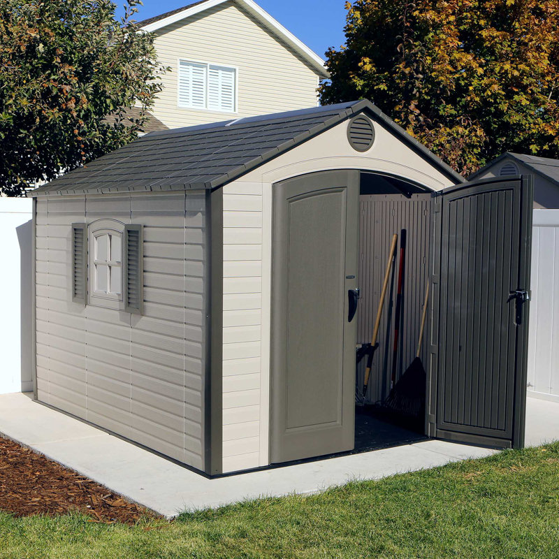 8 Ft. x 10 Ft. High-Density Polyethylene (Plastic) Steel Reinforced Outdoor Storage Shed