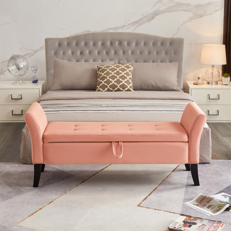 Banc rembourré Encinal, Rose