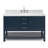 55'' Single Bathroom Vanity with Carrara Marble Top-55794951