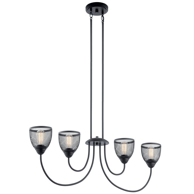 Lustre linéaire 4Lt, Noir