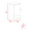 Pharmacie, deux tablettes internes, une porte, une tablette-1282227625