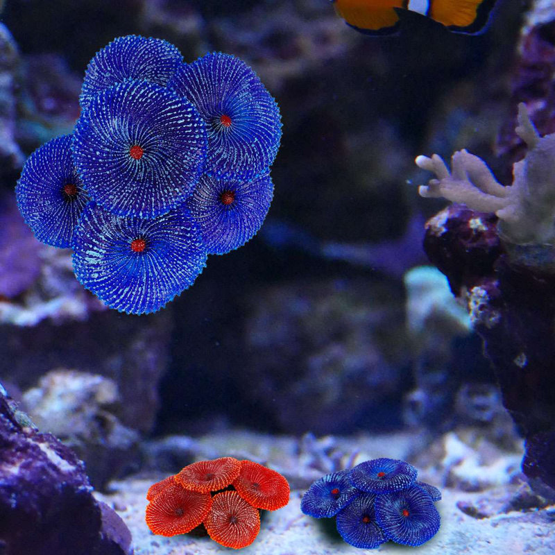 Aquarium artificiel artificiel corail, Bleu