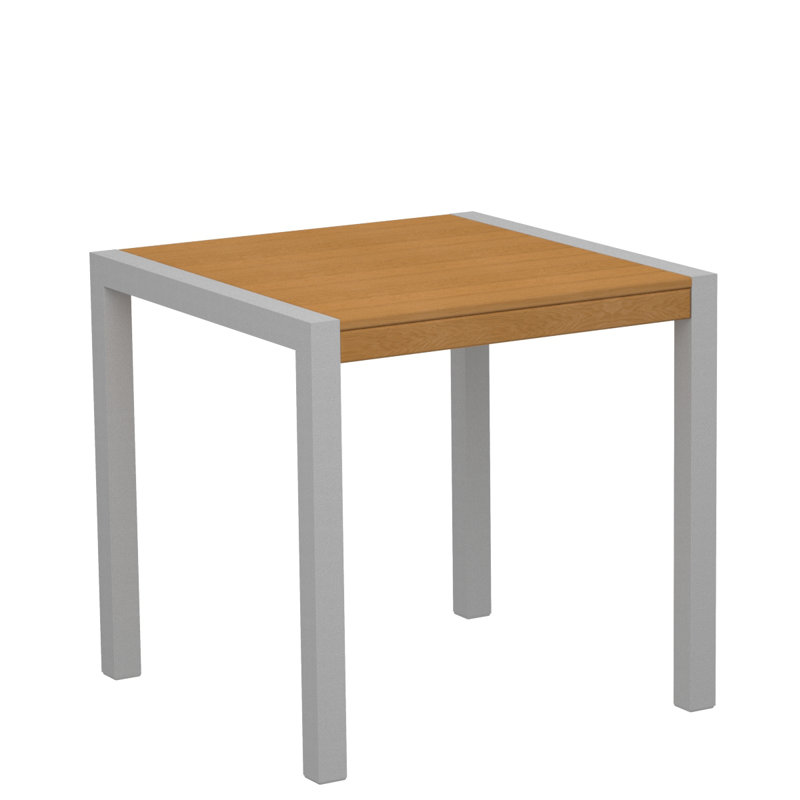 Table de salle à manger POLYWOOD MOD, Argent texturé, Gris ardoise, L 29,75 po x P 29,75 po