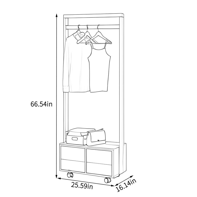 Luxury Coat Rack with Storage