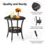 Table d'appoint de patio ronde en osier-937704360