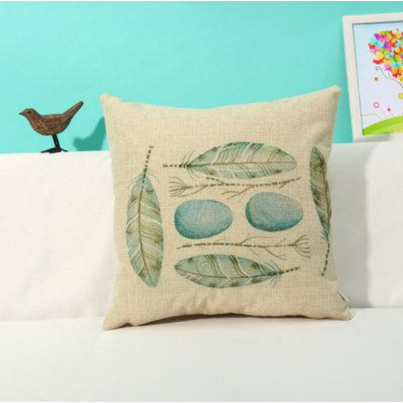 Nature Love Linen Reversible Throw Pillow, Feather/Down Blend