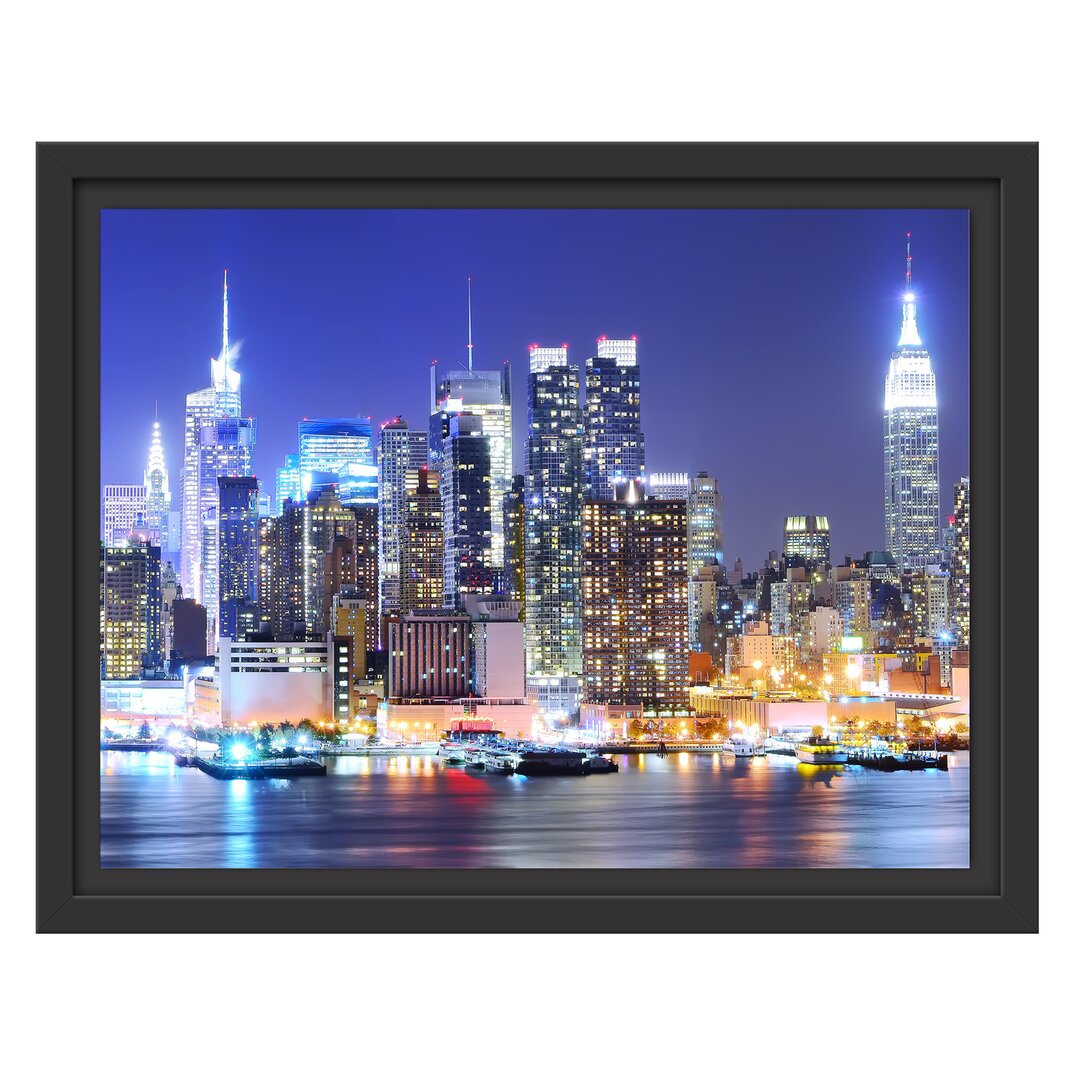 Gerahmtes Wandbild New York Skyline Brücke