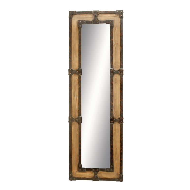 Miroir brun en bois Markeyia
