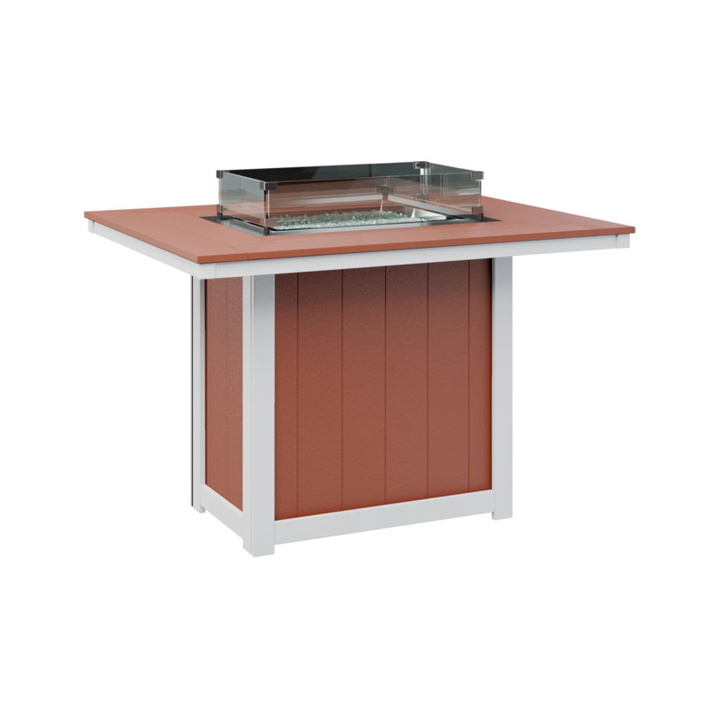 Foyer de table rectangulaire 54 po Berlin Gardens Donoma, H 36 po x l 53,87 po x P 41,37 po, Orange mangue