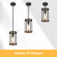 Luminaire suspendu cylindrique à 1 lumière Sarmiento