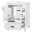 Modern Compact Vanity Cabinet With Ceramic Sink, Space-saving Storage