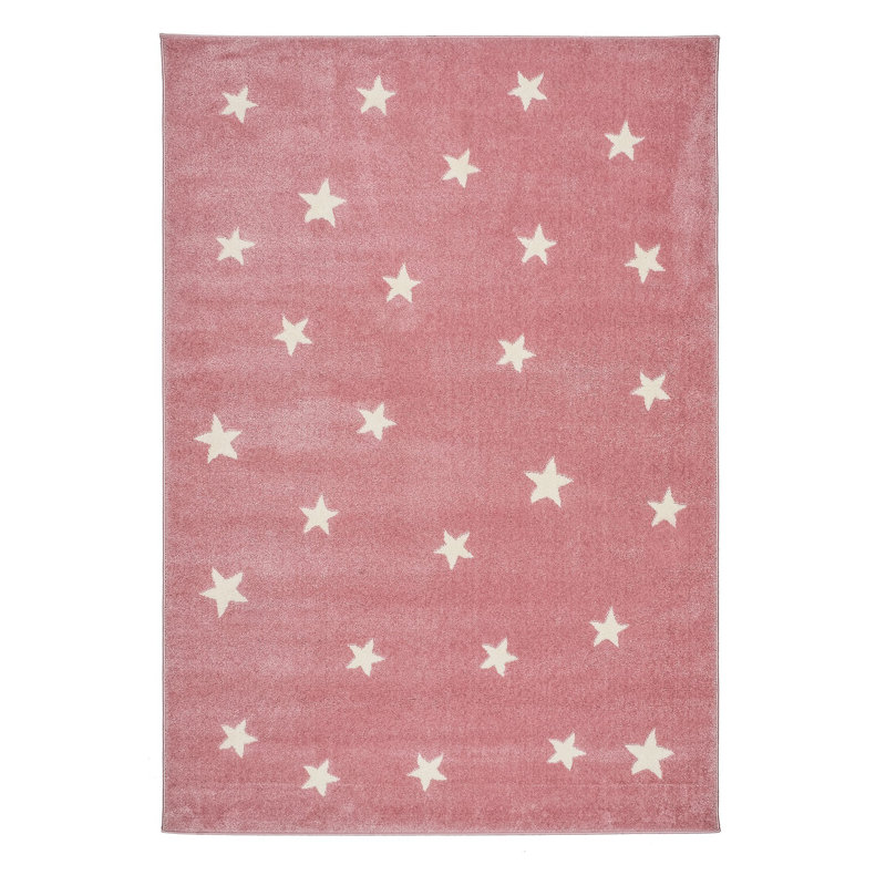 Hanshu Machine Woven Pink/White Rug, Runner 80 x 300cm