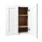 30 Inch White Shaker Double Door Wall Cabinet Solid Wood With 3 Adjustable Shelves Ready To Assemble For Kitchen,Bathroom,Laundry And Garage Storage(30"W×12"D×42"H), Sideboard-125535375-125535382