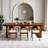 Solid wood rectangular dining table and chairs set, dining room upholstered dining chairs-994022123