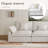 Slipcovered Upholstered Modular Sofa With Ottoman-110374986-110374987