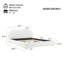 Lit tapissier en tissu de style crème, lit double simple moderne, grand-129932418