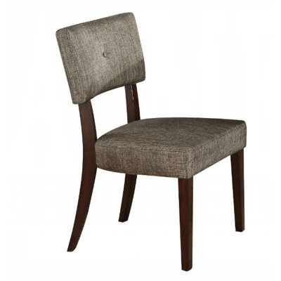 Chaise d'appoint en tissu gris 2 - Dossier rembourré pour une détente et une finition douces et invitantes