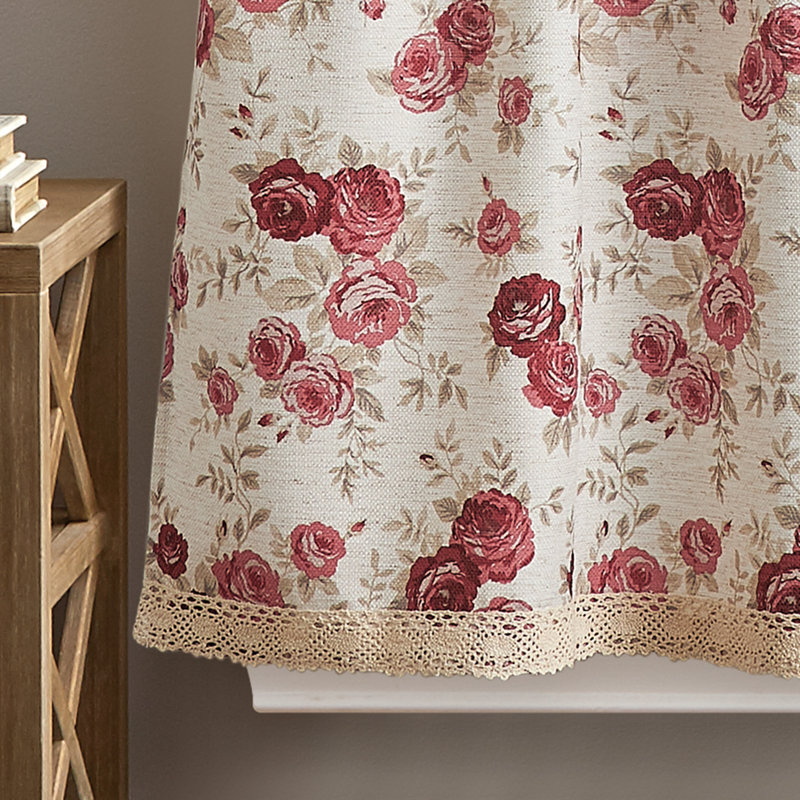 Ensemble de 2 rideaux roses Rosalind Wheeler