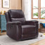 Fauteuil inclinable manuel en cuir végétalien moderne large de 37 po avec porte-gobelet Westwick-160951553