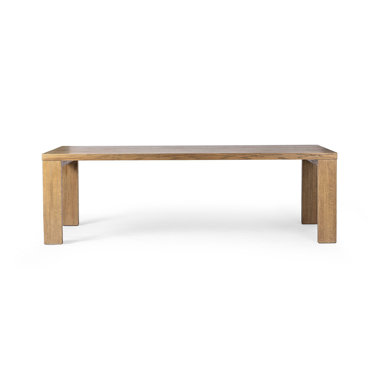 Oak Dining Table, Drifted Oak Solid, 30" H x 72" L x 96" W