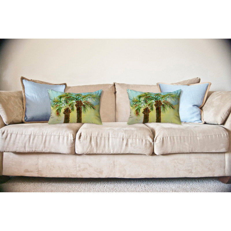 Palms Indoor/Outdoor Reversible Throw Pillow