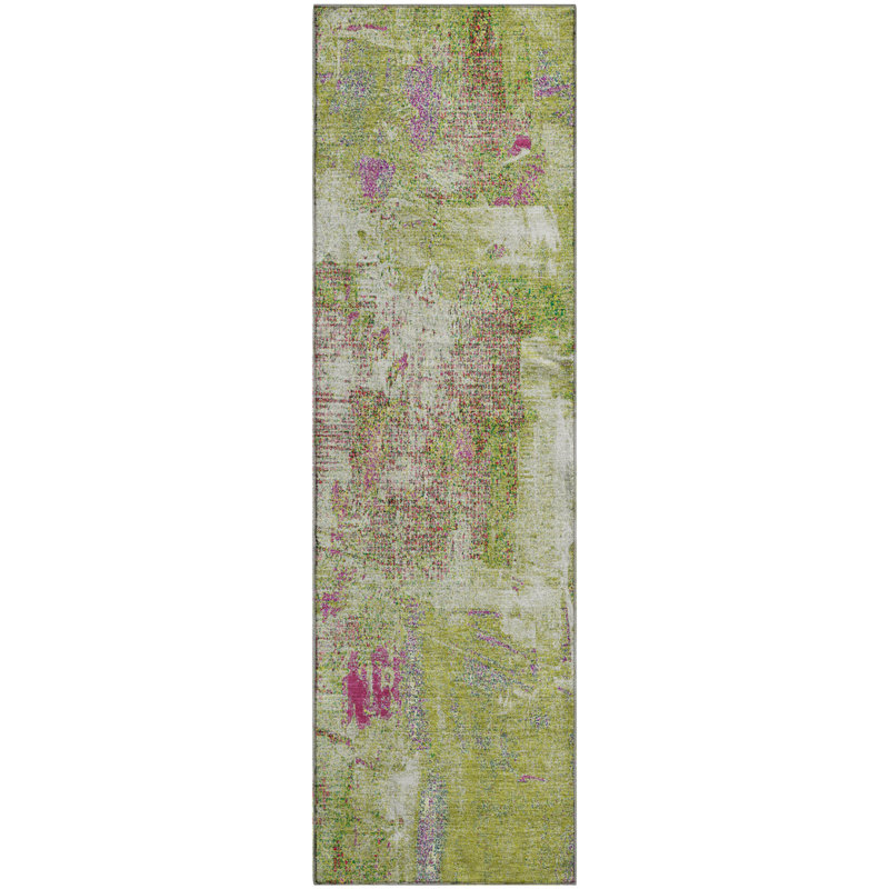 Premium Machine Washable Natoma AMF989 Abstract Rug, Runner 2'3" x 7'6"