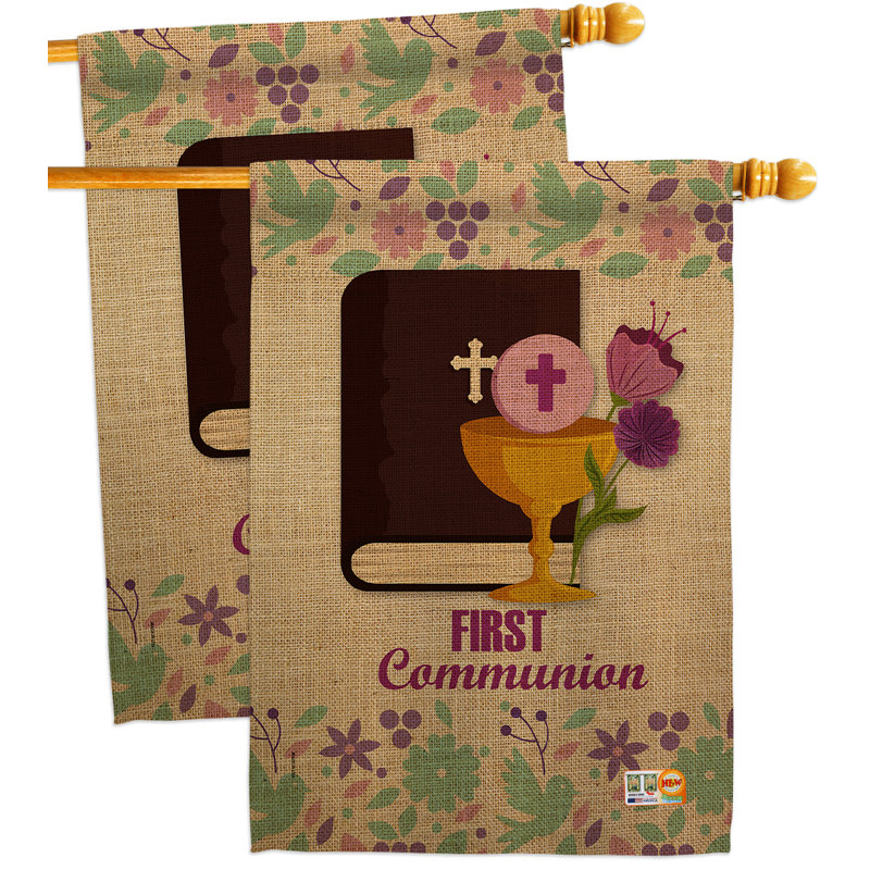 Double Sided 40 in. H x 28 in. W Polyester House Flag