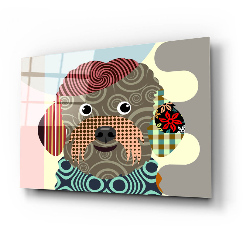 "Bichon frisé" par Lanre Adefioyue, H 16 po x l 24 po x P 0,2 po