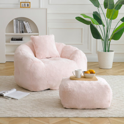 Fauteuil à billes avec repose-pieds, fauteuil d'appoint pour le salon et la chambre à coucher