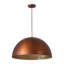 Luminaire suspendu en forme de dôme industriel en cuivre antique à 1 lumière