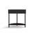 Unique Half Moon Design End Table, With Sliding Rattan Door Elegant Semi-Circle Entryway Console Table With 2 Rattan Storage Cabinet And Bottom Shelf For Living Room, Bedroom, Study, Hallway-1896440541