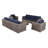 Lazaro 8-Person Patio Seating Group with Sunbrella Cushions-515347289-519292805