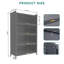 Armoire de rangement autoportante à 5 niveaux avec portes rabattables-53753208