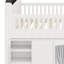 Lit mezzanine moderne avec armoire de rangement, garde-robe et DEL-552486268