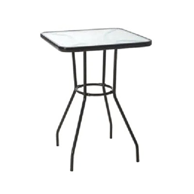 Jermeshia Square Metal Outdoor Bistro Table , 26.97'' in. W 26.97'' in. D